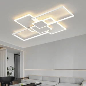 Living Room Study Ceiling Light Minimalist Fashion Bedroom Led Ceiling Lamp High Quality Square Iron Acrylic Modern