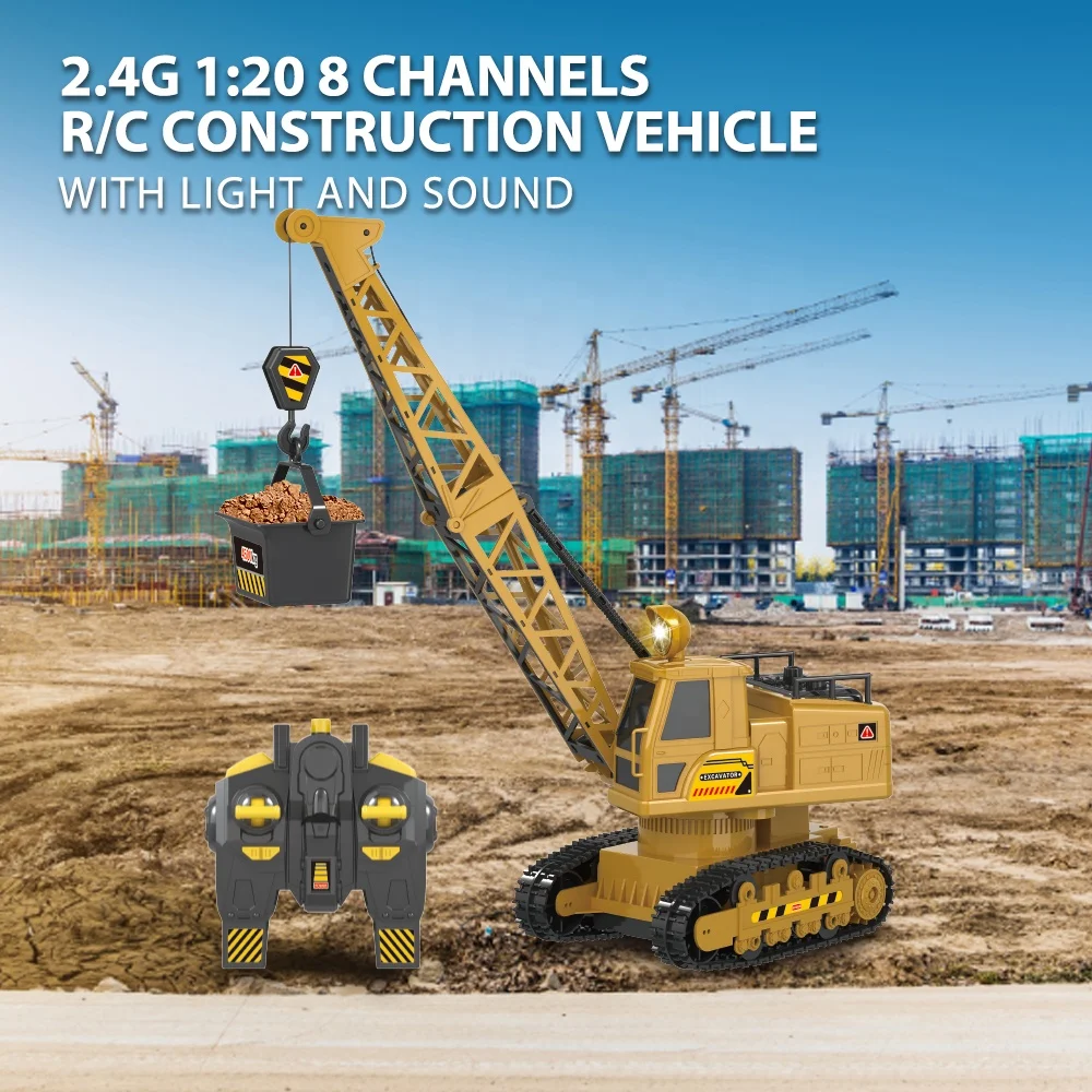 2.4G Remote Control Construction Excavator Vehicle 1/20 Scale
