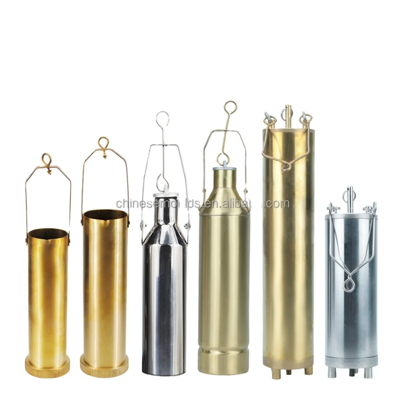 Universal All Level Sampling Copper Brass Steel Bottles Liquid Petrochemical Oil Sample Sampler Dead Bottom Tank Oil Sampler