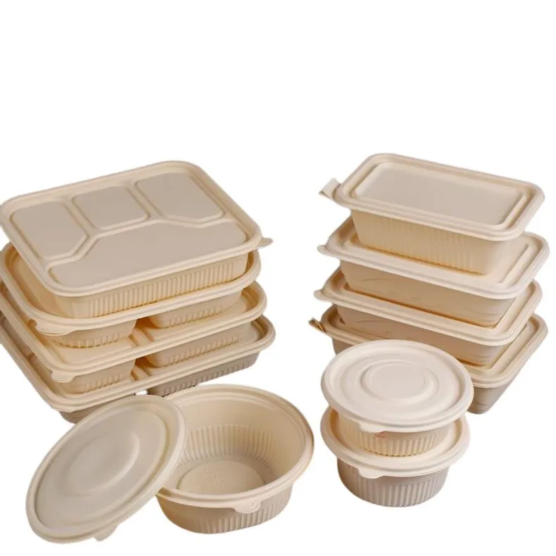 Disposable Food Containers Fast Meal Tray Biodegradable Lunch Box for Take  Away Corn Starch Container - China Biodegradable Box and Biodegradable  Container price