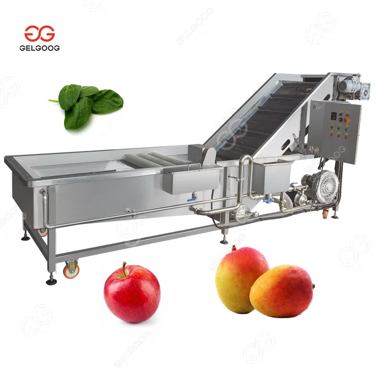 Factory Price Bubble Strawberry Mango Salad Cleaning Drying Sorting Line Equipment Dryer Spinach Apple Washing Machine
