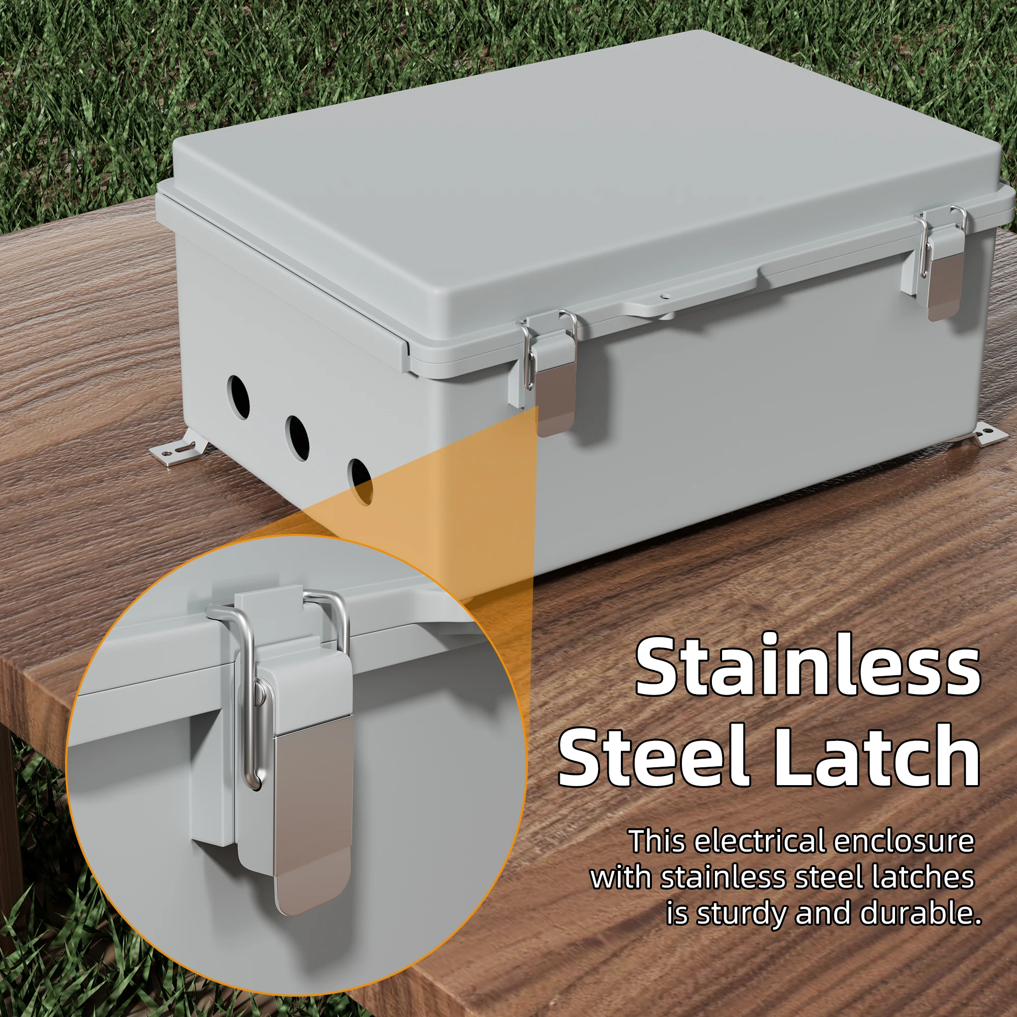 250X350X150MM ABSグレー屋外用防水接続ボックス IP67対応