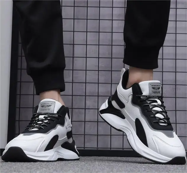 Men's shoes 2024 autumn and winter new PU surface comfortable lightweight outdoor sports breathable casual shoes