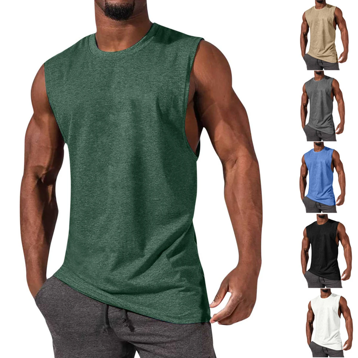 Custom print logo men blank gym wear sports muscle workout plain tank top fitness clothing stringer tank top bodybuilding men