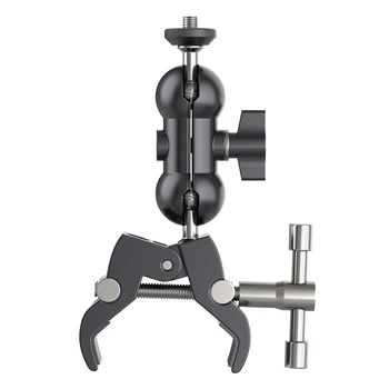 KALIOU Z019 Multi-Function Double Ball Adapter Magic Arms+ 1/4" 360 Rotating Bracket Mount Super Clamp detail image