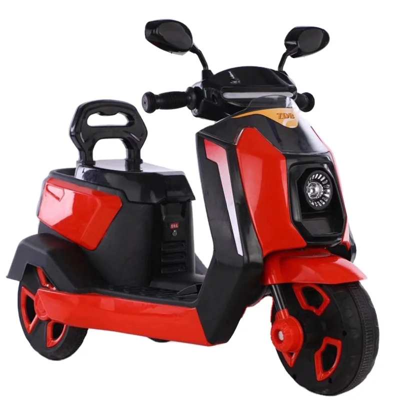 Новый электрический мотоцикл для детей красного, белого и синего цветов, цветные пластиковые детский Электрический мотоцикл игрушечный автомобиль для От 5 до 9 лет детская одежда