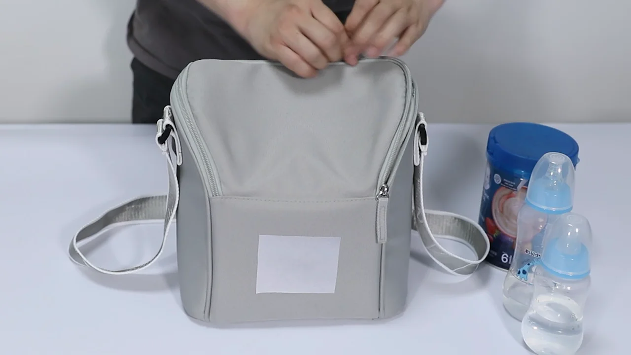Portable Custom Thermal Baby Bottle Bag Shoulder Insulated Waterproof