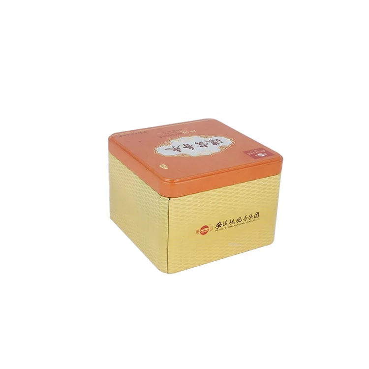 Square Custom Printed Tin Box Packaging Tea Metal Boxes