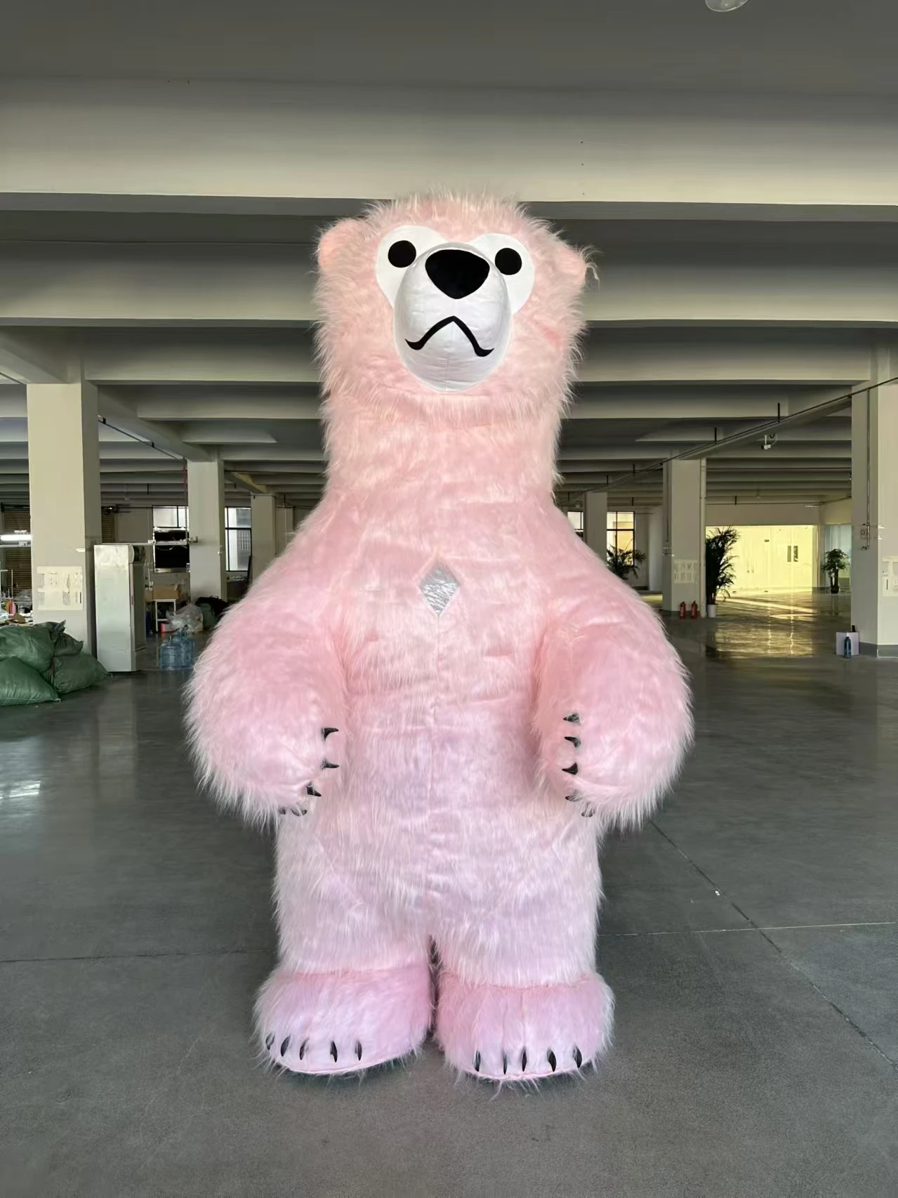 Efun MOQ 1 PC Red Polar Bear Mascot Costume Adult Walking Character Mascot  Cosplay Costume for Birthday Party