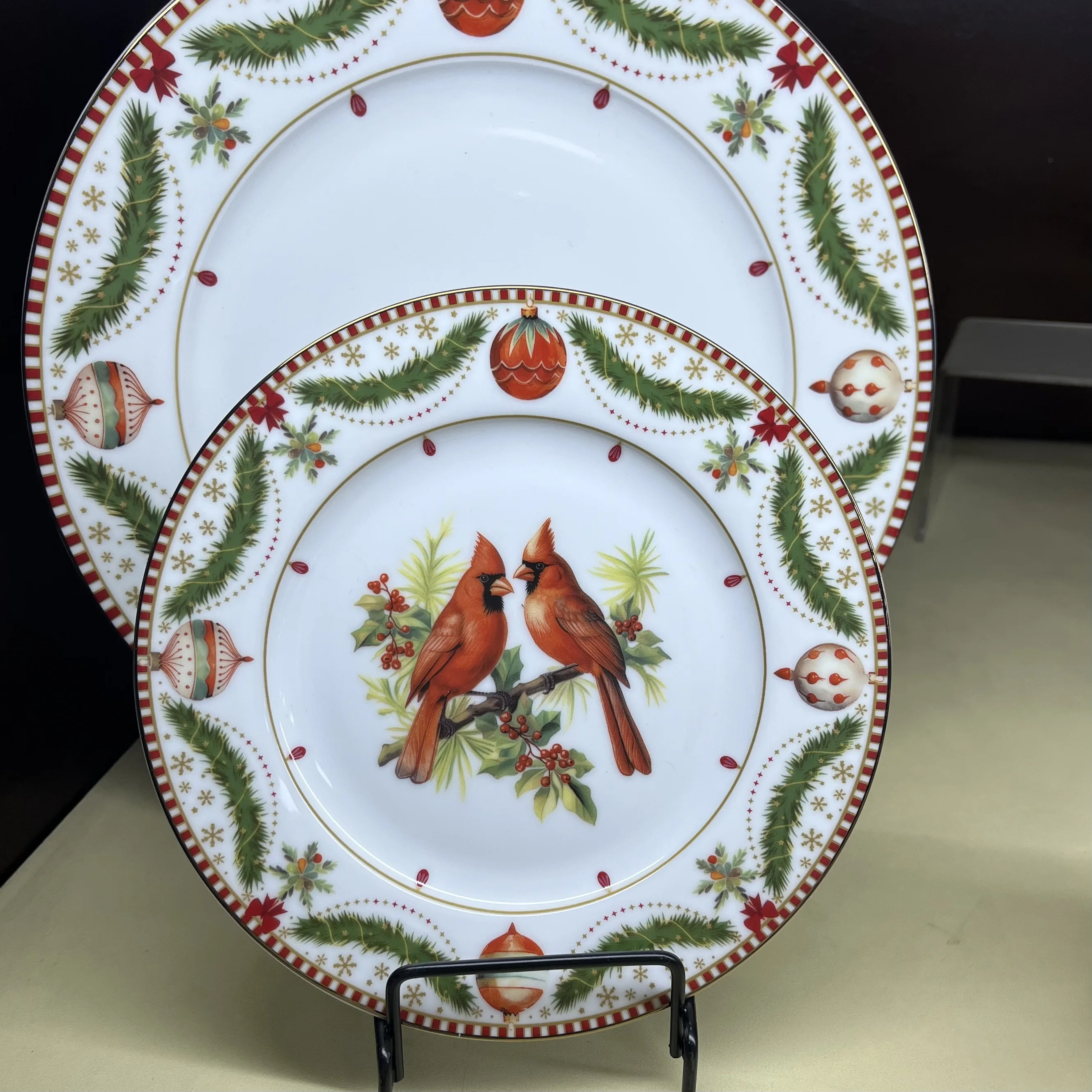 Home lights decorated parrot holiday celebrating and business gifts dinnerware, porcelain 7.5in 8.5in and 10in plates