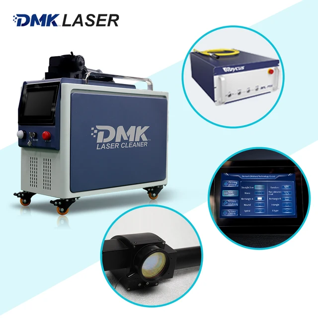 DMK 300W Pulse Laser Cleaning Machine  laser rust removal machine used for rust oil metal surface cleaning