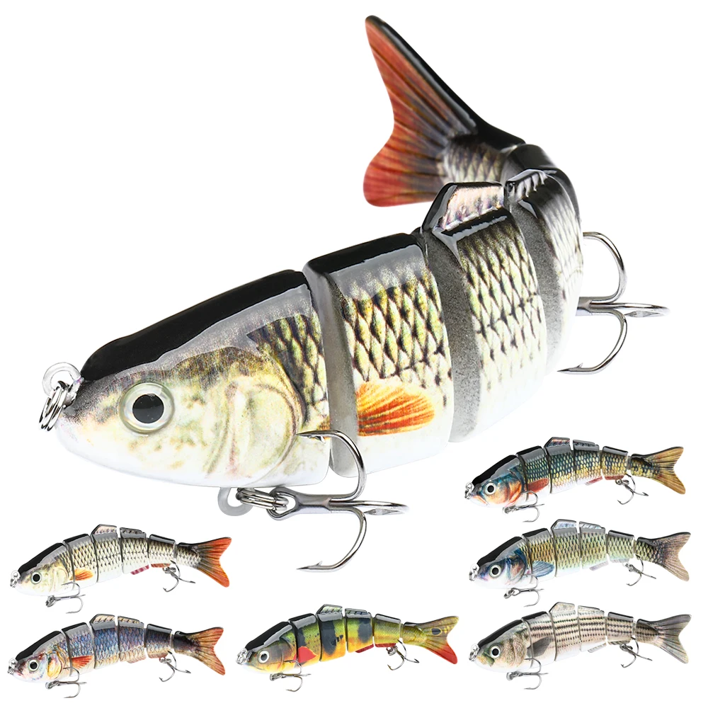 Peche 12cm 6 Segment Swimbait Crankbait Fishing Tackle Swimbait Lure 