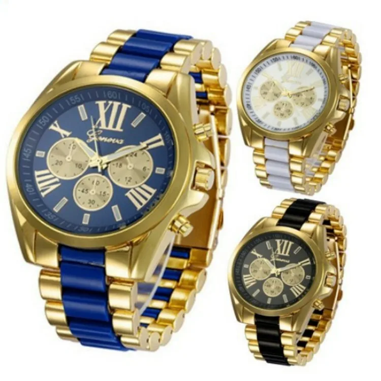 Geneva Stainless Steel Quartz Watch for Women - Elegant  display picture 1