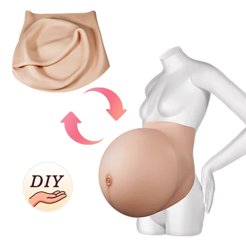 Silicone Pregnant Belly 9 Months Artificial Fake Pregnant Belly Lifelike  Skin for Actor Performance Maternity