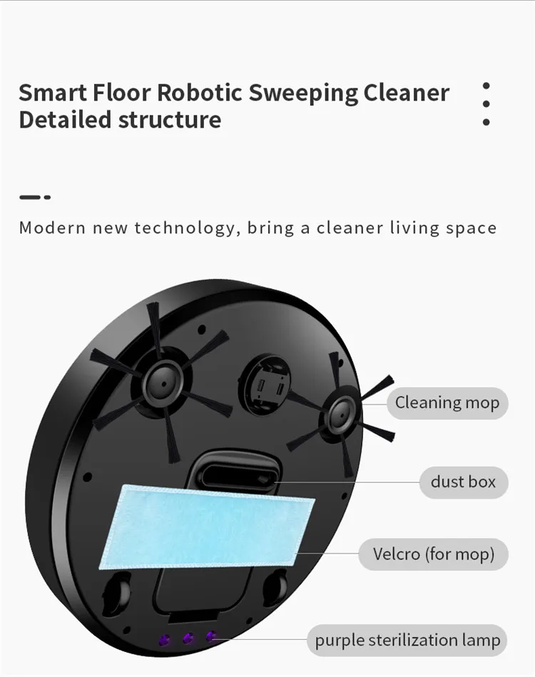 3 In 1 Ob12 Sweeping Robot Sweeping Robot Vacuum Cleaner Sweeping