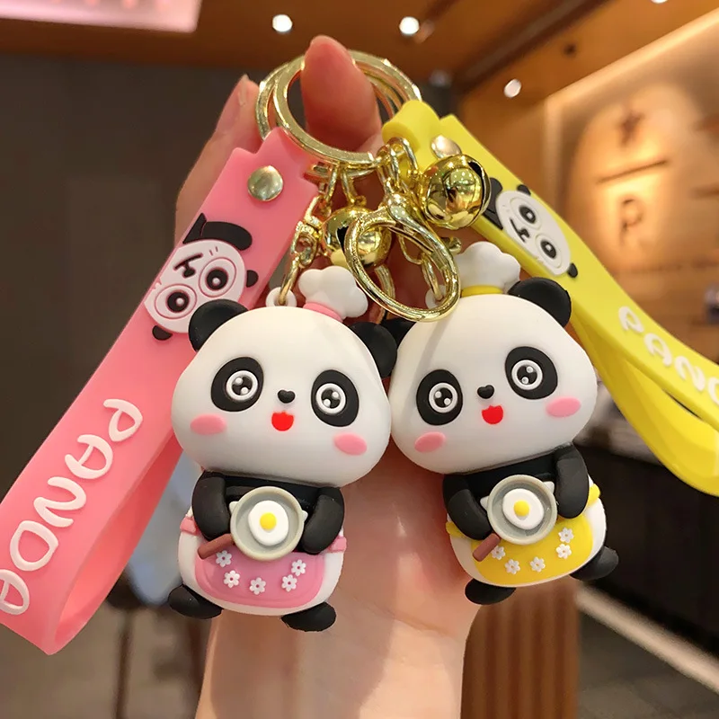 Wholesale anime cartoon bear Mimi keychain card wow panda keychain cute pendant keychain