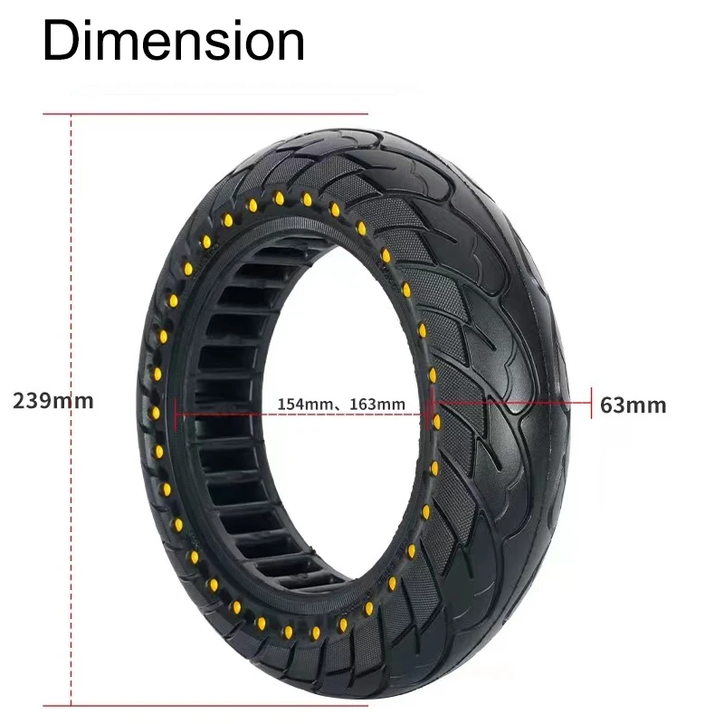 Solid Rubber Tire 10*2.5 Electric Scooter's Colorful Dot Elastic Honeycomb Tyre for Ninebot Max G30/G30D/G30P