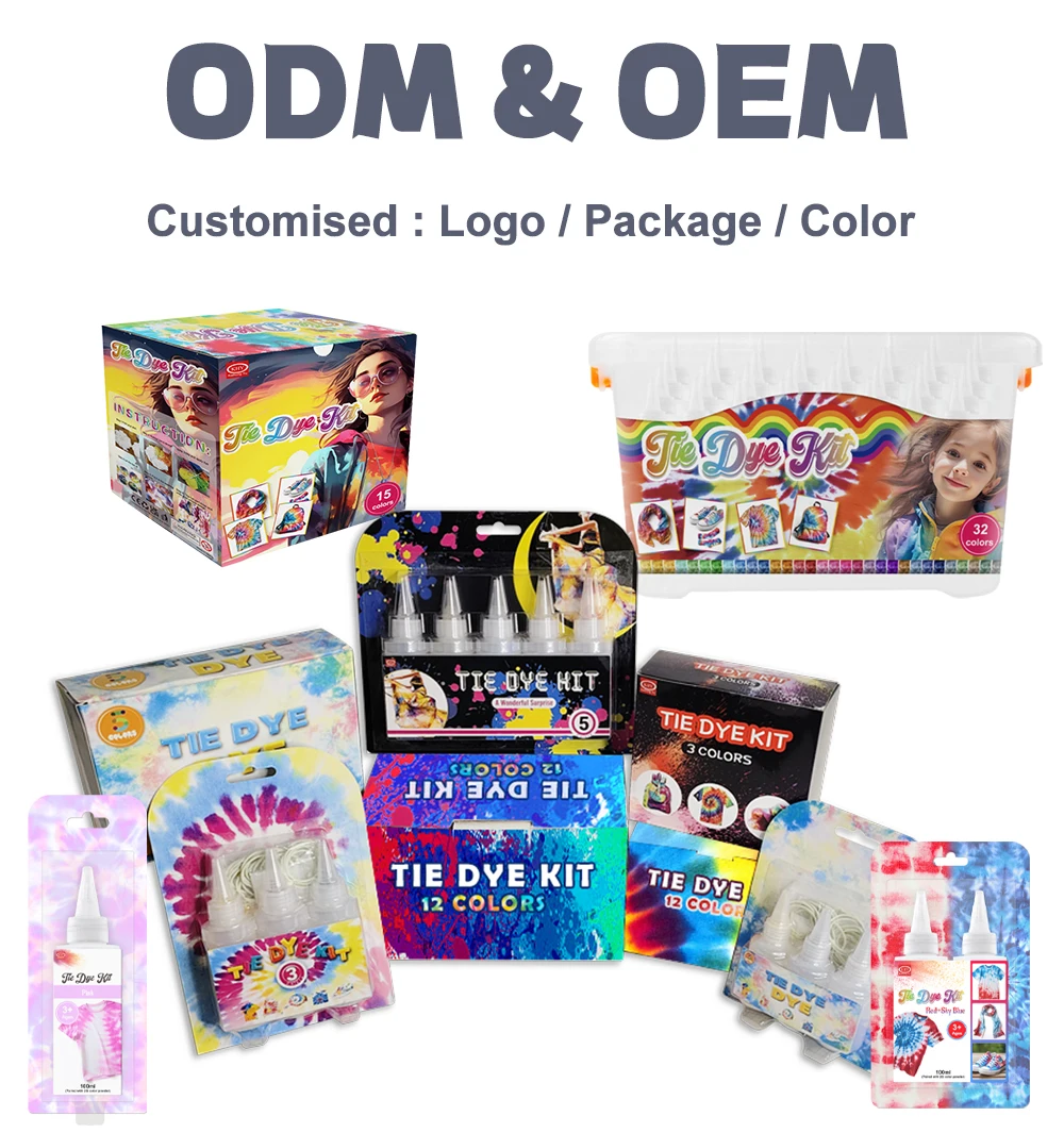 Индивидуальные 5 видов цветов нетоксичные оптовая торговля галстука КРАСИТЕЛЬ DIY kit Набор для рисования