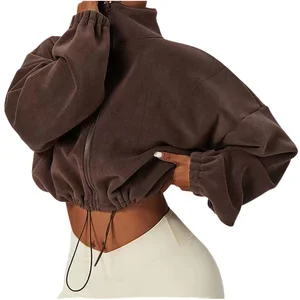 Custom Graphic Printed Manufacturer Polar Fleece Cotton  Full Zip up Sweatshirt Luxury Crew Neck Plain Cropped Sweatshirts