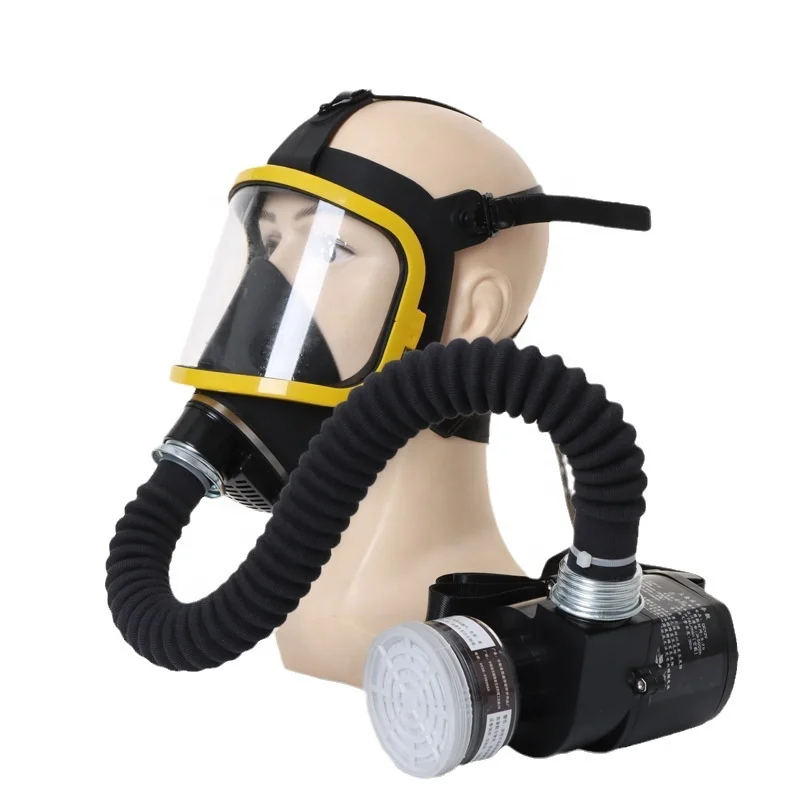 Reusable Gas Mask With Respiration Filter Antigas Portable Powered Air Purifier Air Fed Full Face Gas Mask