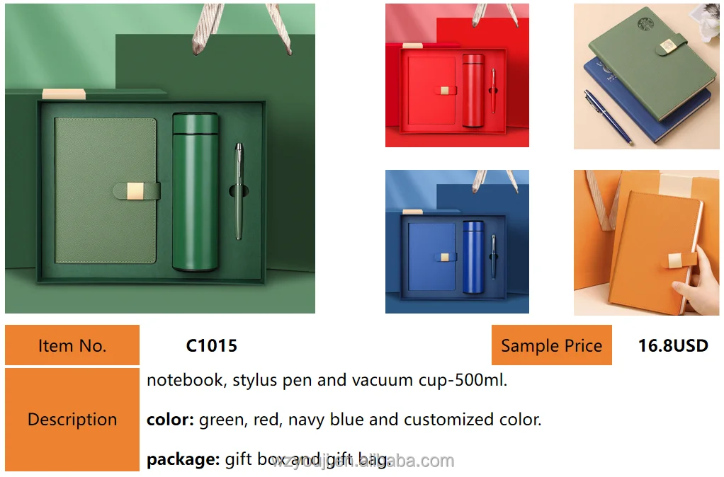 New Products 2024 Gift Sets Low Moq Notebook Pen Vacuum Cup Luxury ...