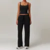 Gilet nero + pantaloni della tuta lunghi