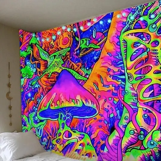 Colorful Tree Tapestry Wall Hanging Psychedelic Forest Wall Tapestry Bohemian Mandala Hippie Tapestry