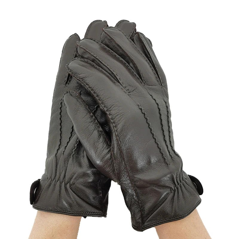 Custom windproof 100%sheep leather gloves winter warmer wool lining women gloves