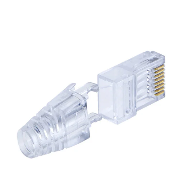 
Разъем Cat6 Cat5 Rg45 модульный разъем 8p8c Ethernet Rj45 с прозрачной загрузкой 