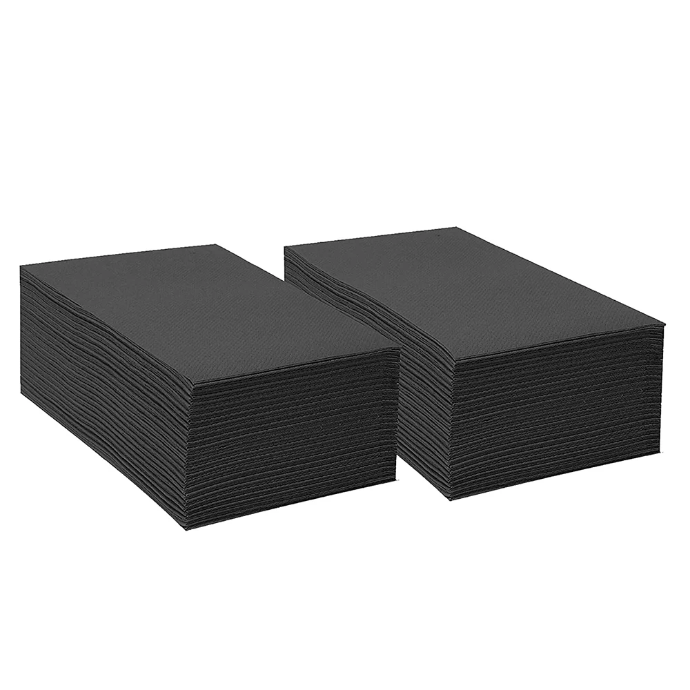 Black Linen Feel Guest Disposable Cloth Like Dinner Napkins For Kitchen