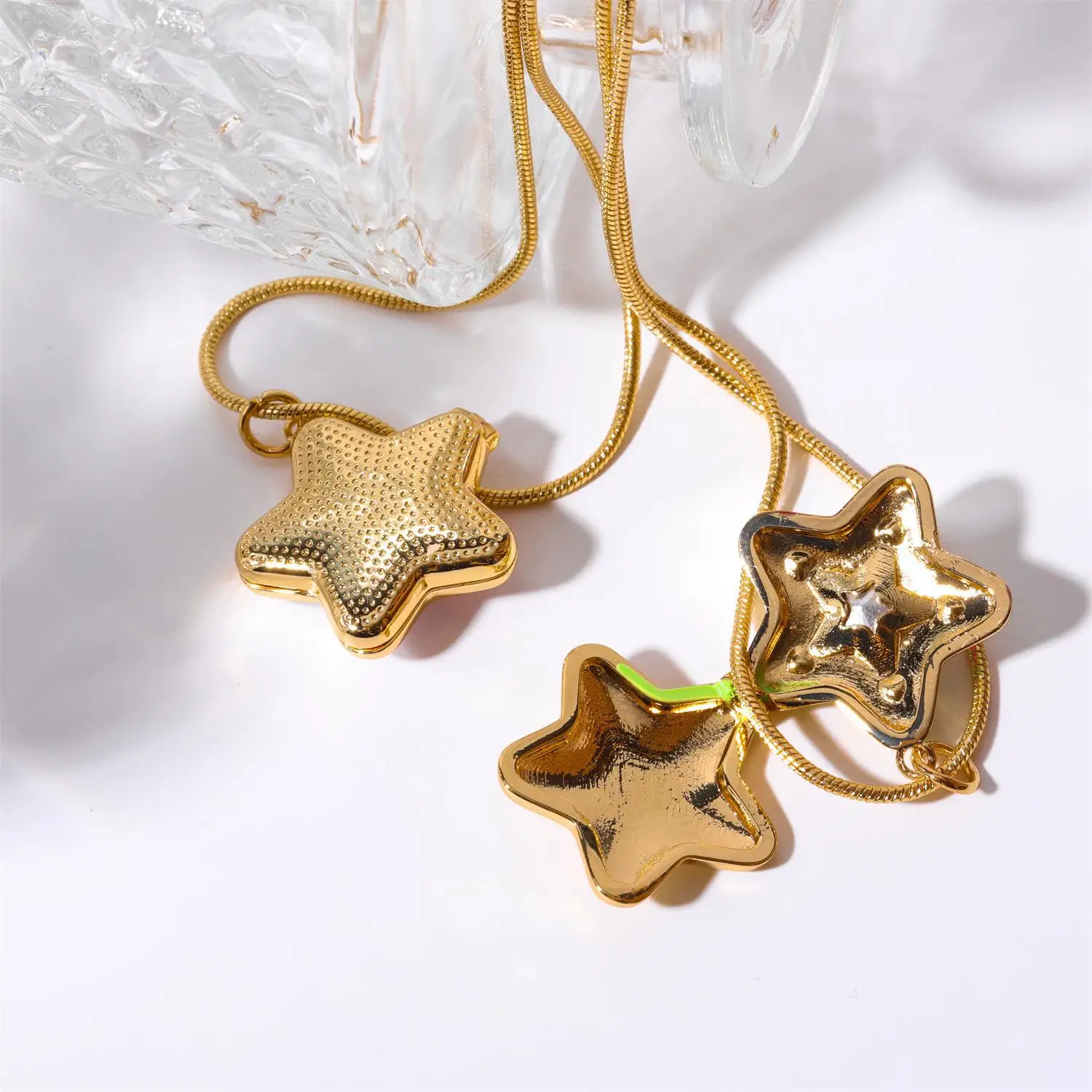 Starlight Shining Star Pendant Necklace - Y2K Accessories