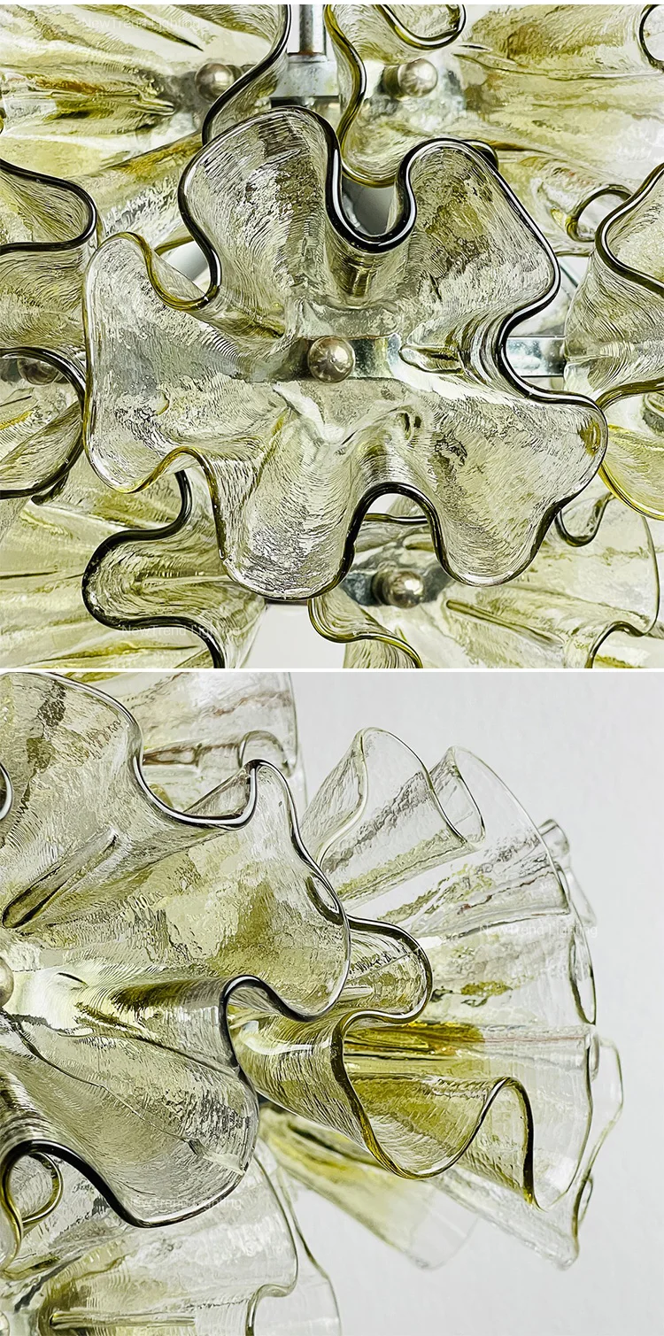 cpl 466 luxury italian designer murano glass chandelier  creative blooming flower light for hotel  villa-3