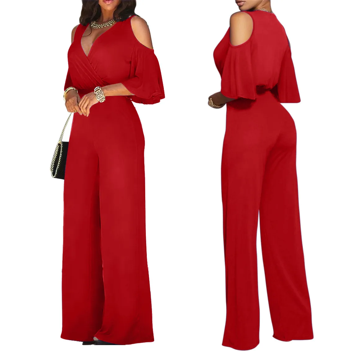 Hot Sale 7 Colors Plus Size Women Clothing V Neck Cut Out Sleeve Design ...