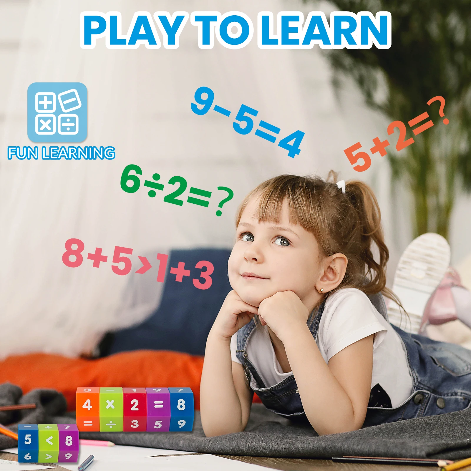 Цветные строительные блоки, Обучающие игрушки с алфавитом для детей, математические блоки, развивающие игрушки