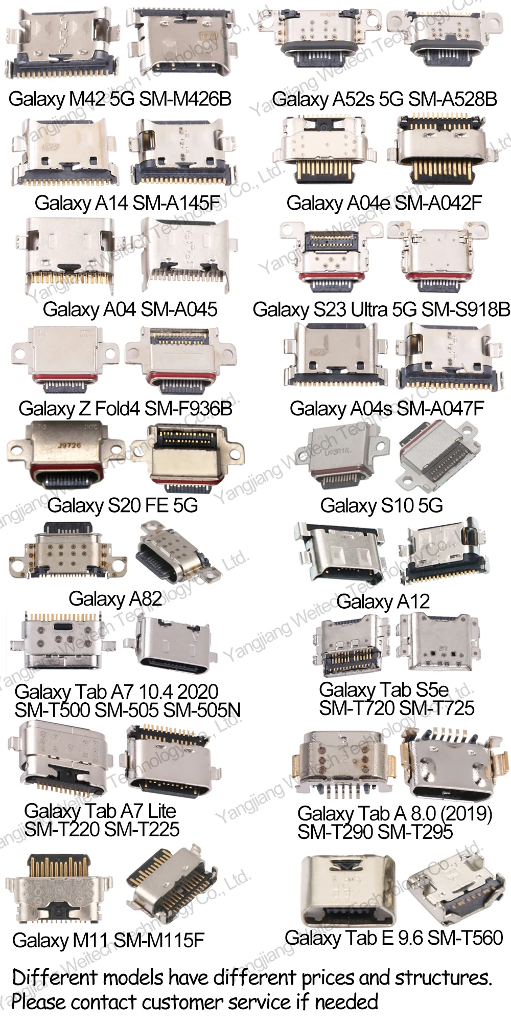 Parts Mobile Model Fast Charging Usb CableCell Phone Pin De Carga for All Connector Dock Charging Port USB