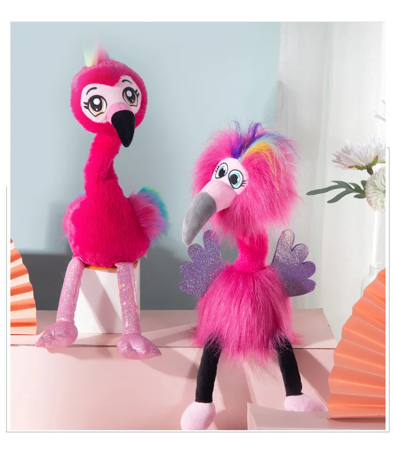 Marionnette Flamant Rose UPKOCH - Peluche Avec Fils Pour Mains - Jouet Éducatif Interactif Pour Enfants