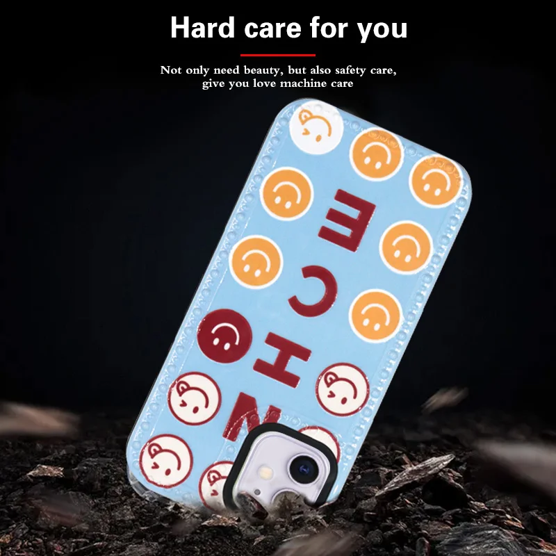 custom Painted pattern logo phone case for Iphone 12 luxury designer sublimation cell phone Case blank for iphone cases