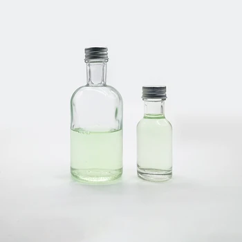1oz 4oz Clear Long Neck Glass Spirit Bottle Eco-Friendly
