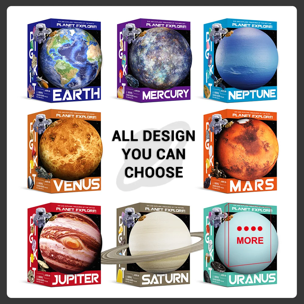 砂岩掘削キット子供用おもちゃ惑星おもちゃ研磨石掘削キット土星