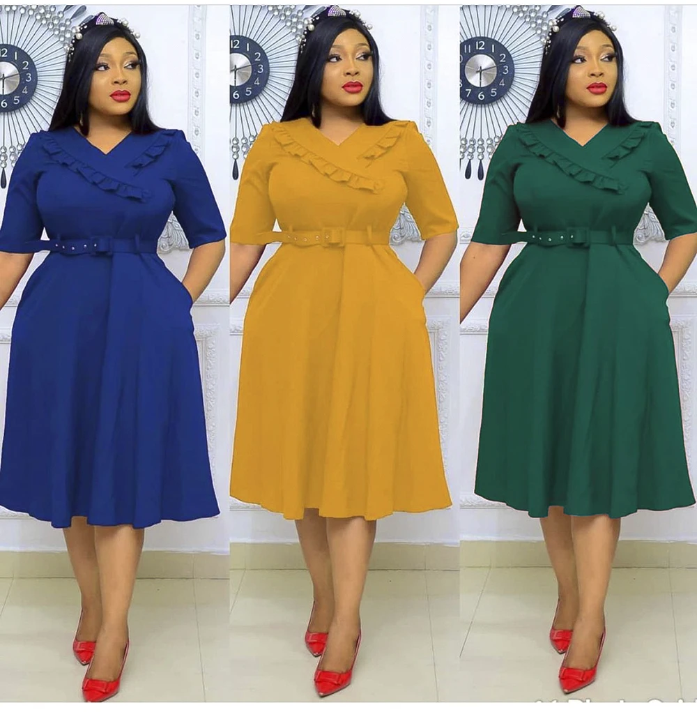 H & D Hot Selling Office Lady Dress For Summer Dress Fashion Africa ...
