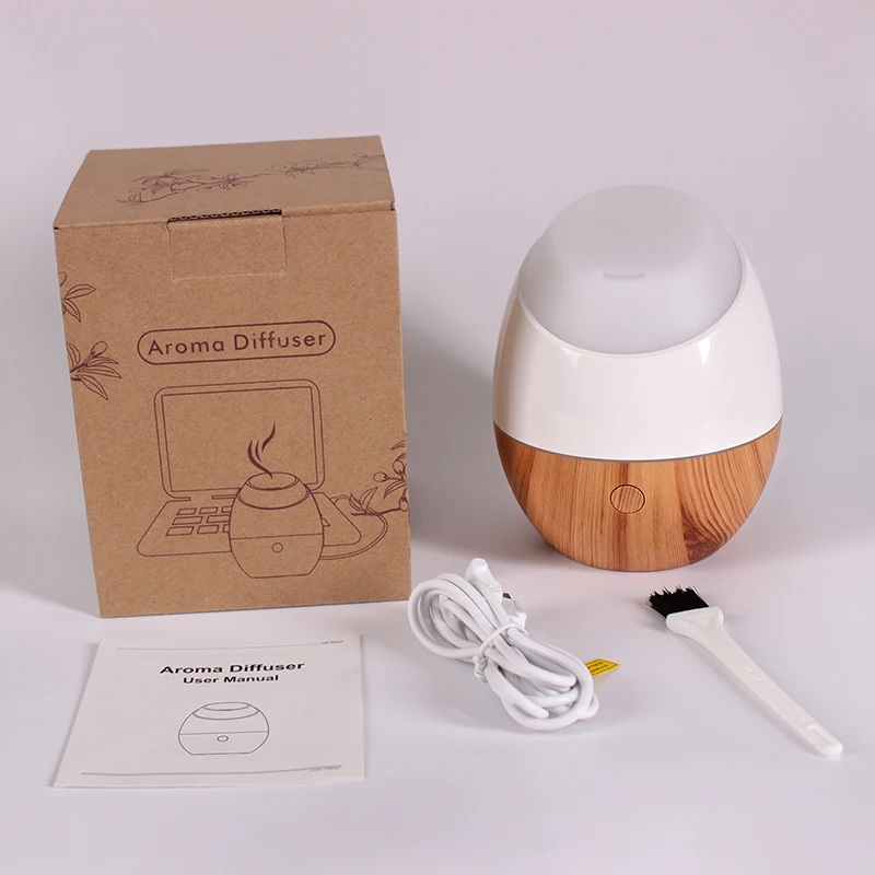 120Ml Mini Air Humidifier Ultrasonic Usb Aroma Diffuser Wood Grain Electric Essential Oil Diffuser Wood Humidifier Home