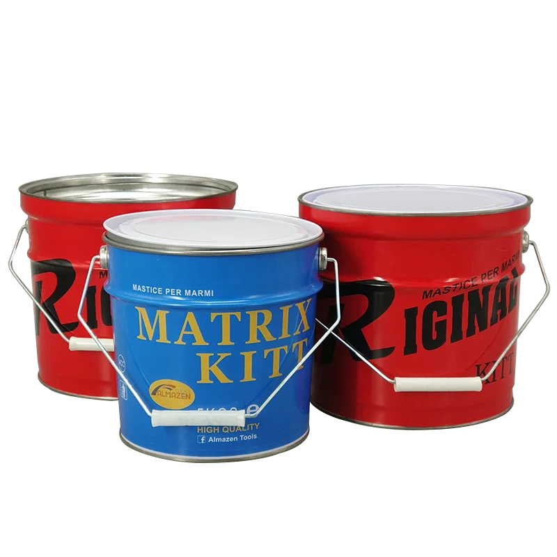 1 Liter Metal Square Round Tin Can For Paint With Lids Body Welding