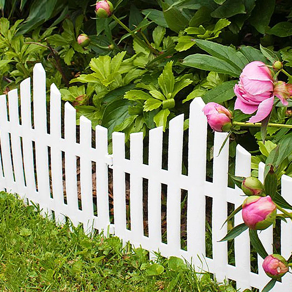 Wholesale European Style Plastic Small Garden Fence Panel Lawn Edge