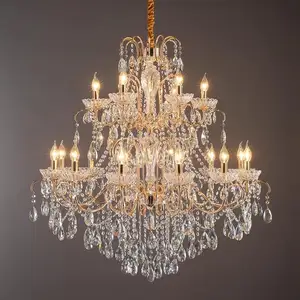 Crystal Hanging Large Pendant Lighting Hotel Restaurant Ceiling Maria Theresa Crystal Chandelier