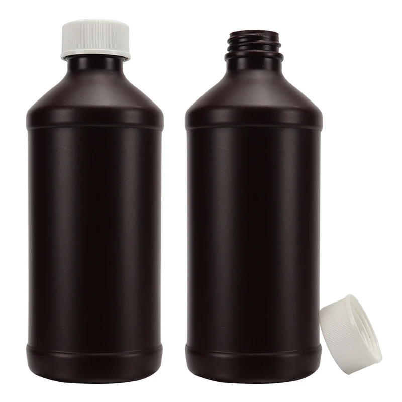 Modern HDPE Arch Frost Coffin with Translucent Round Oblong Design Child-Resistant Cap Foil Seal-for Liquid Cough Syrup Bottle