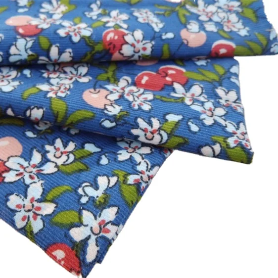 Китай высокое качество индивидуальный принт 18 полос Вельветовая ткань для брюк и