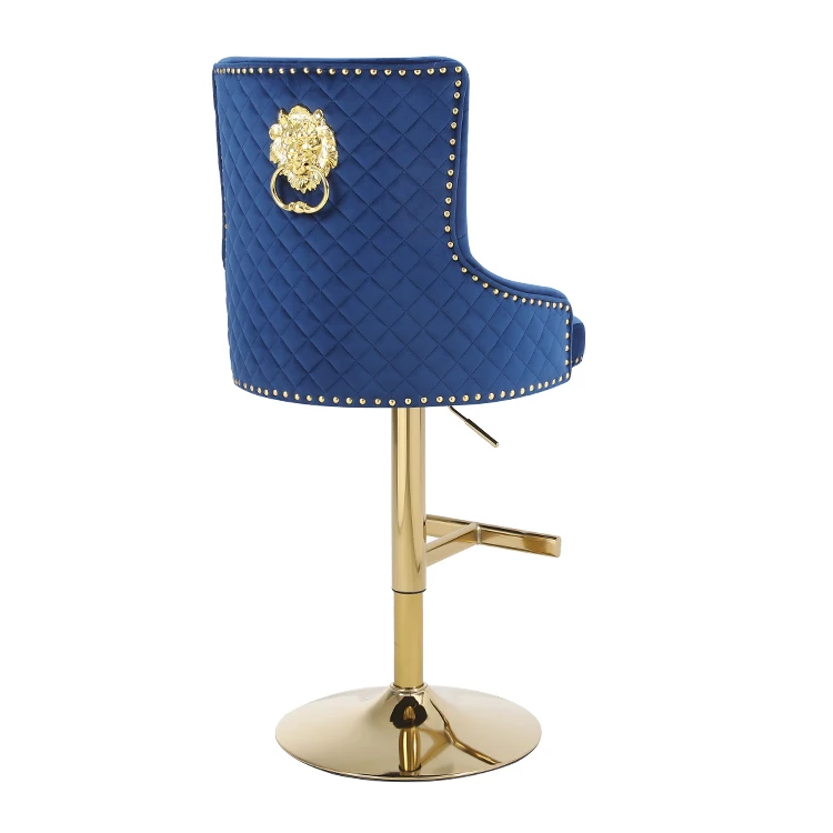 Quilted Back Bar Stool With Lion Knocker Buy Bar Stool With Lion
