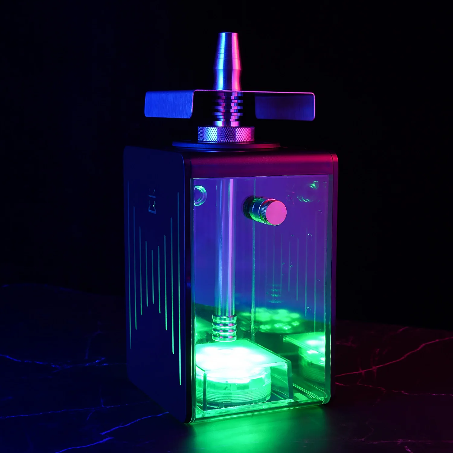 Kitosun Neonmobile Shisha Set Acrylic Modern Hookah Set With