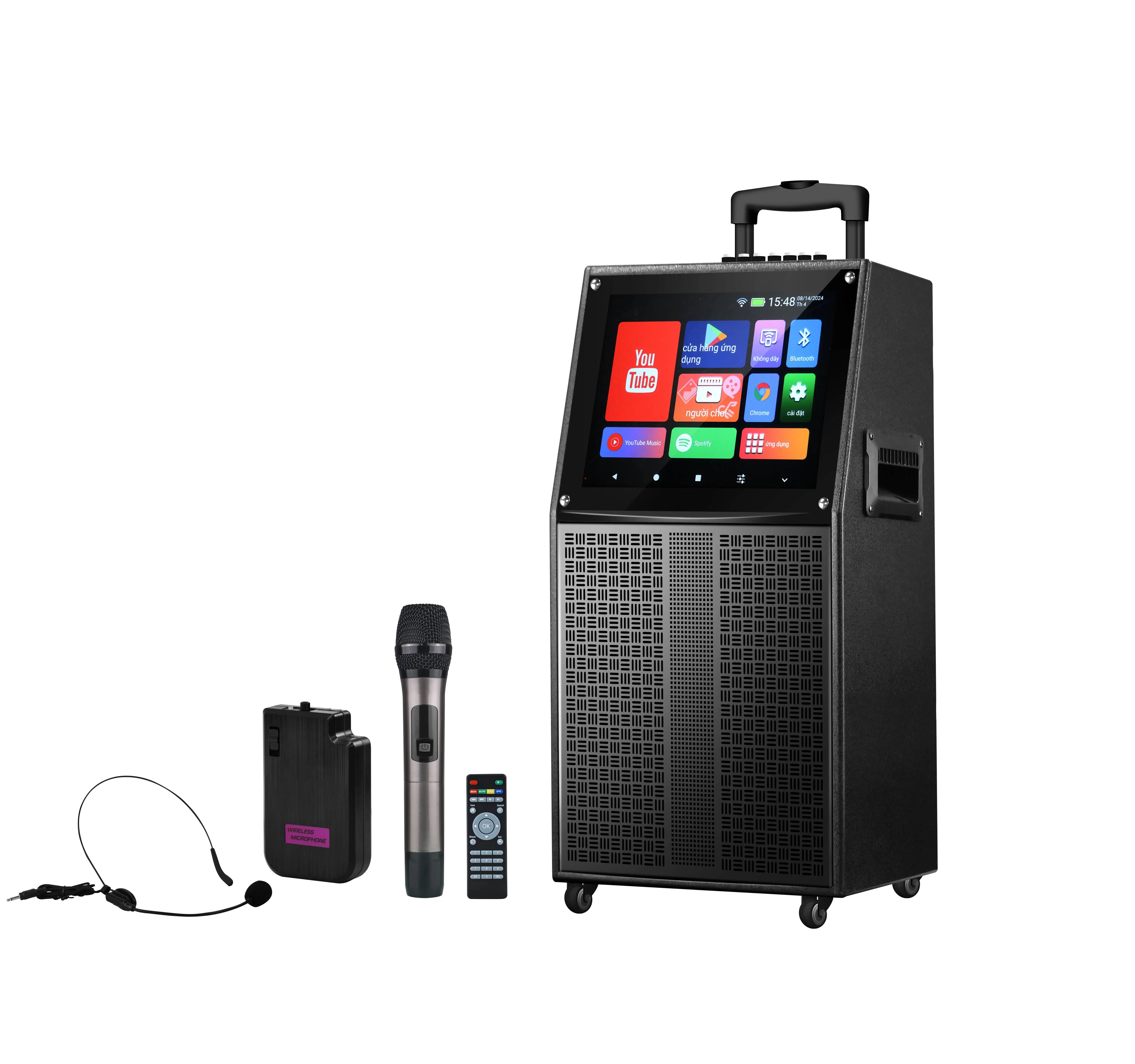 High Resolution High Power Touch Screen Display Active Speaker With Multiple Function
