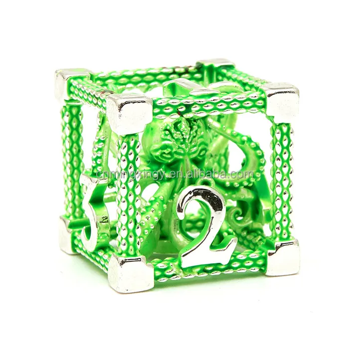 Набор полых металлических игральных костей DND 7 шт. многогранные кости подземелья и кости драконы